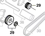 Poulie réf. 2 610 394 628 pour rabot SKIL 1560